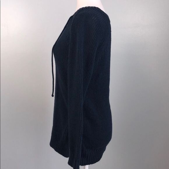 ANTHROPOLOGIE Moth Raglan Asbury Lace Up Sweater - S - Picture 3 of 10